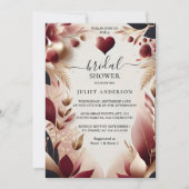 Het Maroon Traditional Herfst Bourgondië Vrijgezel Kaart (Voorkant)