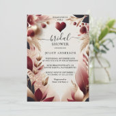 Het Maroon Traditional Herfst Bourgondië Vrijgezel Kaart (Staand voorkant)