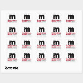 Het Marshall Muse Gallery-logo, Greensboro NC Vierkante Sticker (Vel)