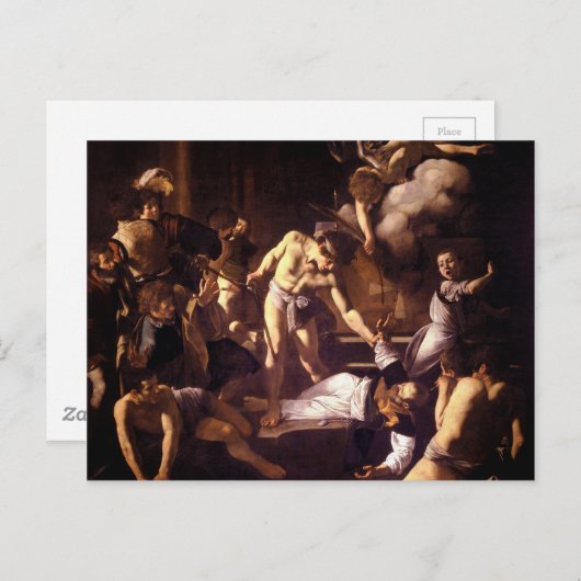 Het martelaarschap van Saint Matthew door Caravagg Briefkaart (Voorkant / Achterkant)