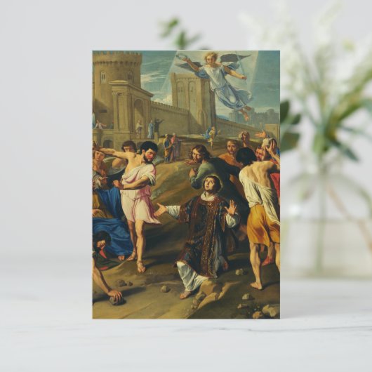 Het martelaarschap van Sint Stefanus Bedankkaart (Staand voorkant)