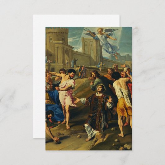 Het martelaarschap van Sint Stefanus Bedankkaart (Voorkant / Achterkant)