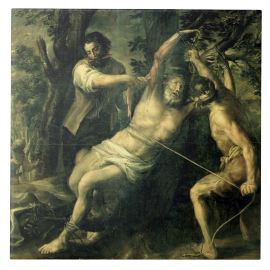 Het martelaarschap van St. Bartholomew 2 Tegeltje (Voorkant)