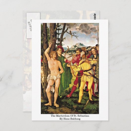 Het martelaarschap van St. Sebastian door Hans Bal Briefkaart (Voorkant / Achterkant)