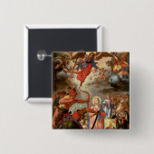 Het martelaarschap van St. Ursula, begin 17e eeuw Vierkante Button 5,1 Cm (Voorkant /achterkant)