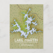 Het Martin Alabama Travel kaart. Briefkaart (Voorkant)