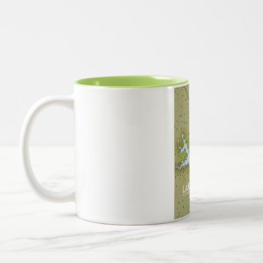 Het Martin Alabama Travel kaart. Tweekleurige Koffiemok (Links)