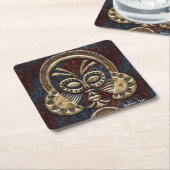 Het masker kartonnen onderzetters (Schuin)