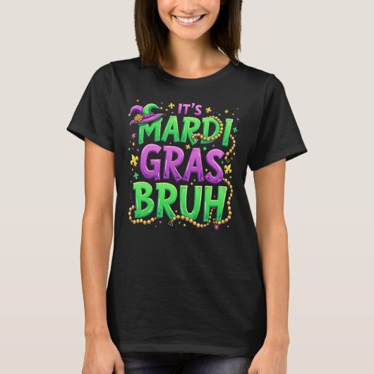 Het Masker van de Mardi Gras Yall Tshirt Mardi Gra (Voorkant)