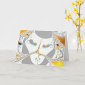 Het Masker van de maskerade Kaart (Gele Bloem)