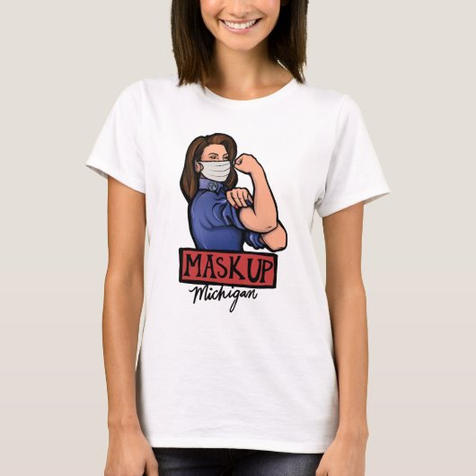 Het masker van Michigan Gretchen Whitmer T-shirt (Voorkant)