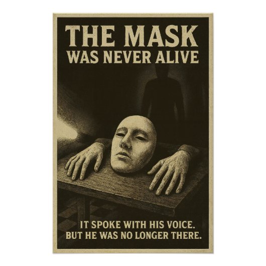 Het masker was nooit levend - een fluisteraar in d perfect poster (Voorkant)