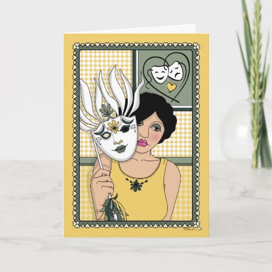 Het maskeren van Uw Feelings_C_Greeting Kaart (Voorkant)