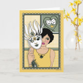 Het maskeren van Uw Feelings_C_Greeting Kaart (Gele Bloem)
