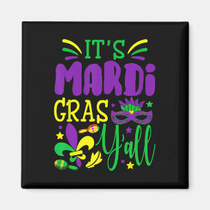 Het Maskerkostuum Mardi Gras Yall Mardi Gras Magneet