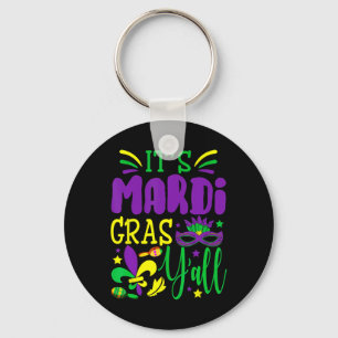 Het Maskerkostuum Mardi Gras Yall Mardi Gras Sleutelhanger