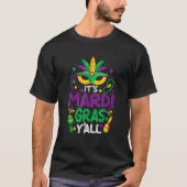 Het Maskerkostuum Mardi Gras Yall Mardi Gras T-shirt (Voorkant)