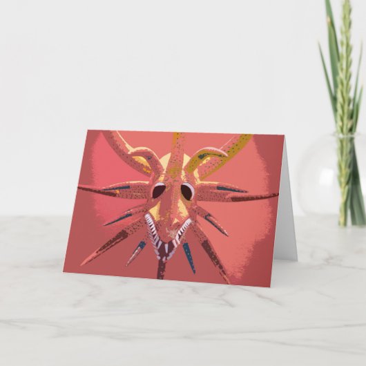 Het maskerwenskaart van het Puerto Ricaan Kaart (Voorkant)