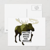 Het Materiaal van Amerikaanse elanden voor Geld Briefkaart (Voorkant / Achterkant)