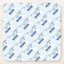 HET MATERIAAL VAN DE JONGEN SHOWER/PARTY VAN HET KARTONNEN ONDERZETTERS