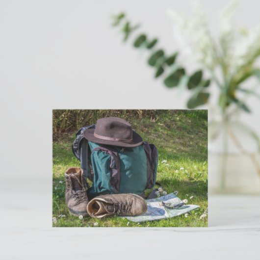 Het materiaalbriefkaart van de wandeling briefkaart (Staand voorkant)