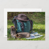 Het materiaalbriefkaart van de wandeling briefkaart (Voorkant / Achterkant)