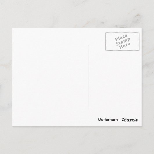 Het Matterhorn-gebergte Briefkaart (Achterkant)