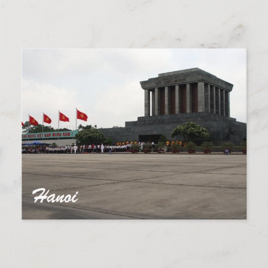 het mausoleum van Ho Chi Minh in Hanoi Briefkaart (Voorkant)