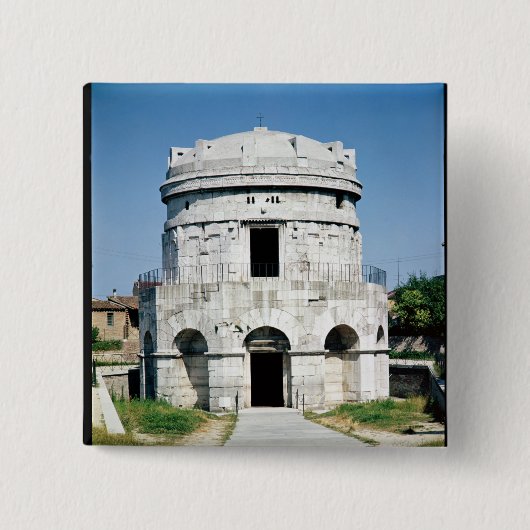 Het mausoleum van Theodoric Vierkante Button 5,1 Cm (Voorkant)