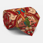 Het Maya-kalender (Aztec) Stropdas (Opgerold)