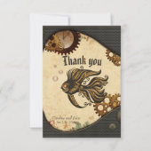 Het mechanische wonder van de oceaan steampunk vis bedankkaart (Voorkant)