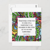 Het medeleven wordt onderwezen briefkaart (Voorkant / Achterkant)