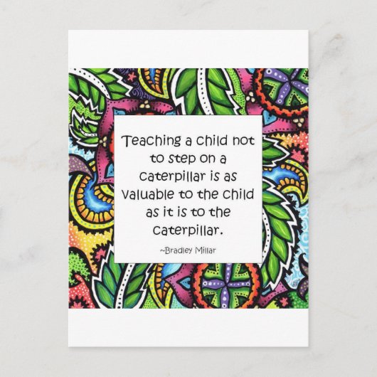 Het medeleven wordt onderwezen briefkaart (Voorkant)