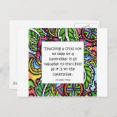 Het medeleven wordt onderwezen briefkaart (Voorkant / Achterkant)