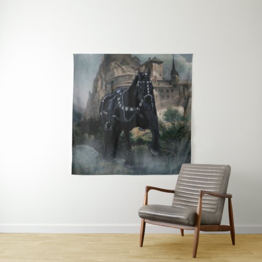 Het medieval paard - Tapestry Wandkleed (In situ)