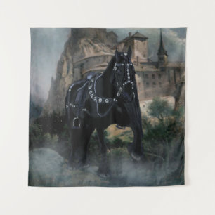 Het medieval paard - Tapestry Wandkleed