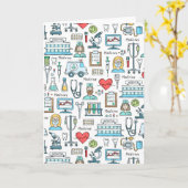 Het medische Patroon van het Ontwerp Kaart (Gele Bloem)