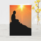 Het Mediteren van Boedha Kaart (Gele Bloem)