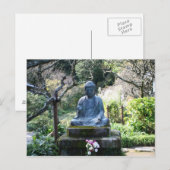 Het mediteren van het standbeeld van Boedha Briefkaart (Voorkant / Achterkant)