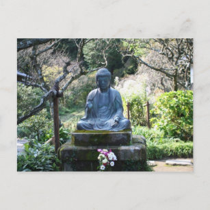 Het mediteren van het standbeeld van Boedha Briefkaart