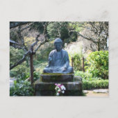Het mediteren van het standbeeld van Boedha Briefkaart (Voorkant)