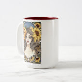 Het Medium Tweekleurige Koffiemok (Voorkant links)