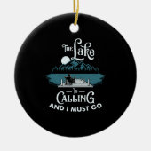 Het meer belt keramisch ornament (Voorkant)