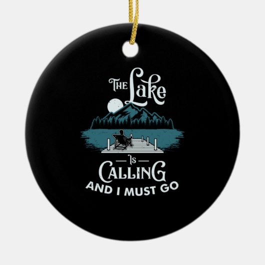 Het meer belt keramisch ornament (Voorkant)