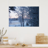 Het meer bevroren in de tijd poster (Keuken)