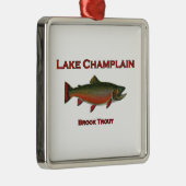 Het meer ChamPlain Vist Brook Trout Metalen Ornament (Rechts)