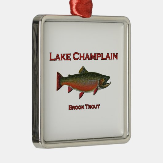 Het meer ChamPlain Vist Brook Trout Metalen Ornament (Rechts)