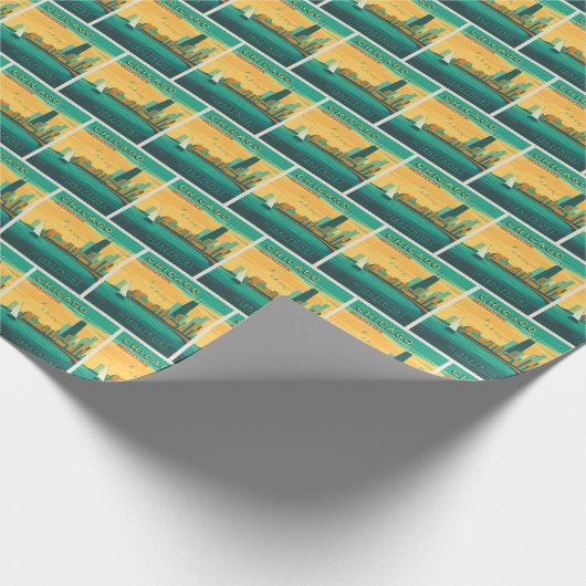 Het meer | Chicago, Illinois Cadeaupapier (Hoek)