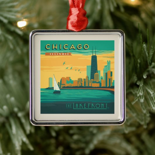 Het meer | Chicago, Illinois Metalen Ornament (Boom)