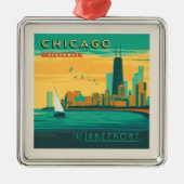 Het meer | Chicago, Illinois Metalen Ornament (Voorkant)